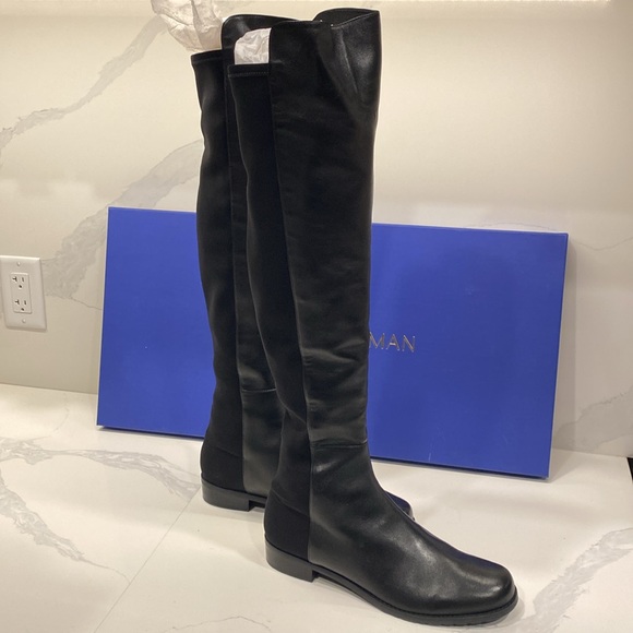 NIB Sexy Stuart Weitzman 50/50 OTK flat boots. - Picture 5 of 9